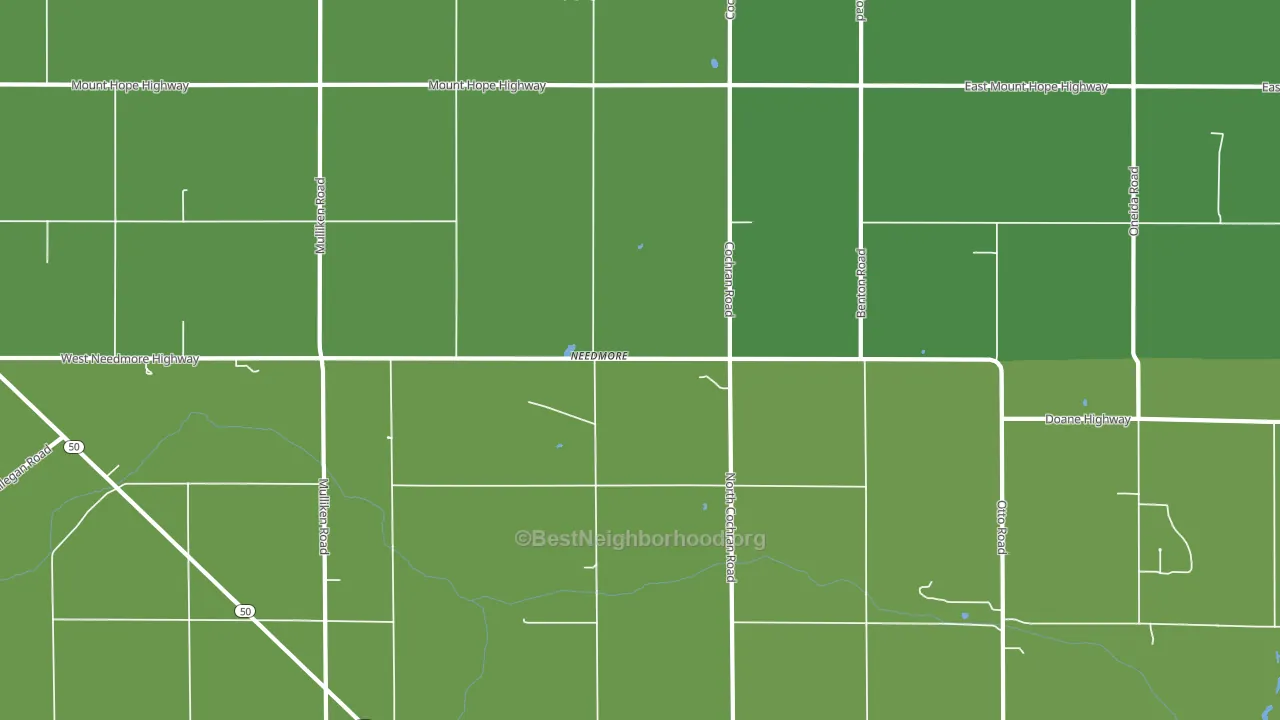 Needmore, MI block-group voter-turnout map