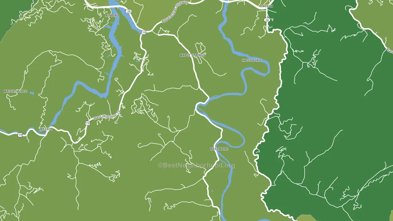 Needmore, NC block-group voter-turnout map