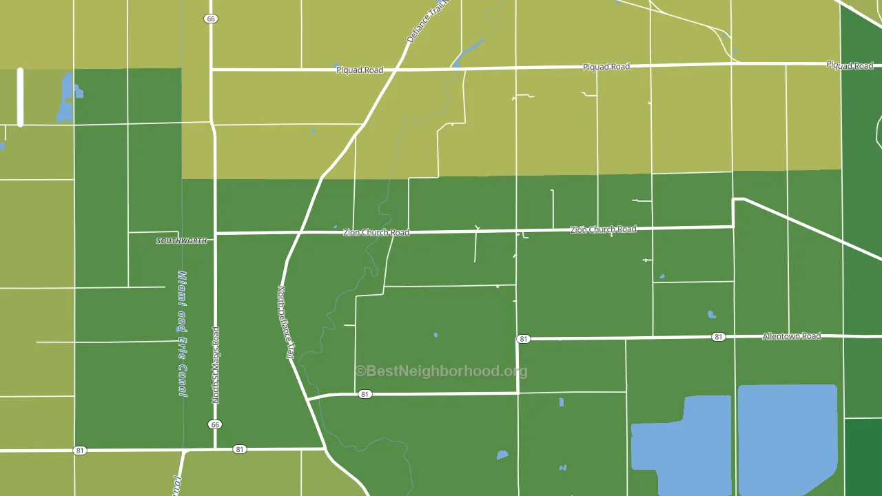 Needmore, OH block-group voter-turnout map