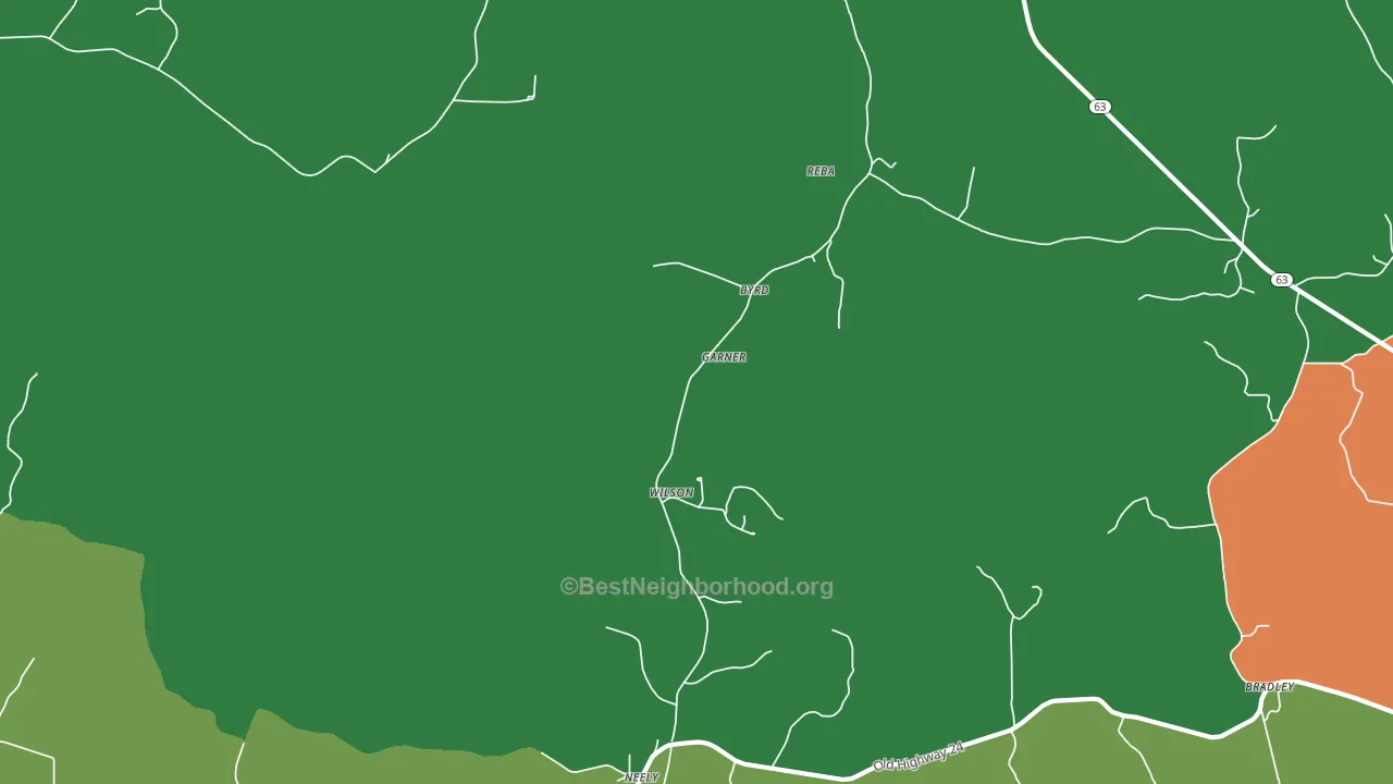 Neely, MS block-group voter-turnout map