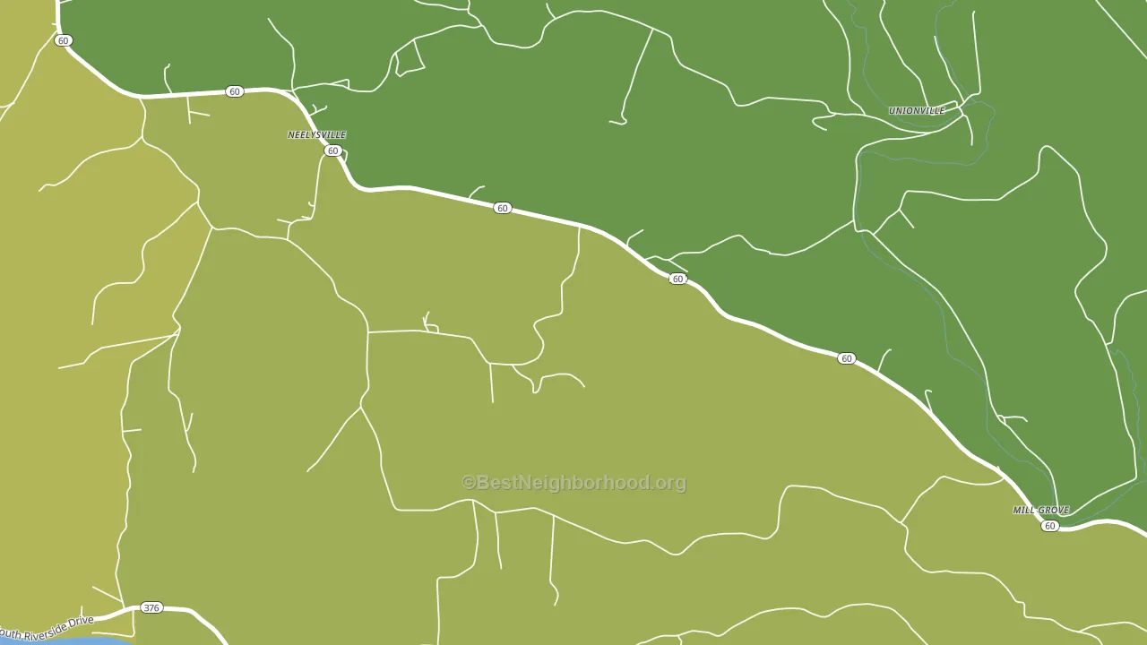 Neelysville, OH block-group voter-turnout map
