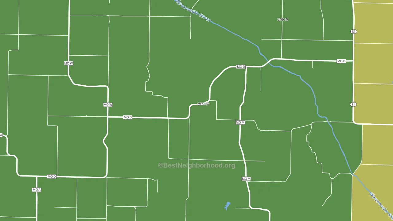 Neeper, MO block-group voter-turnout map