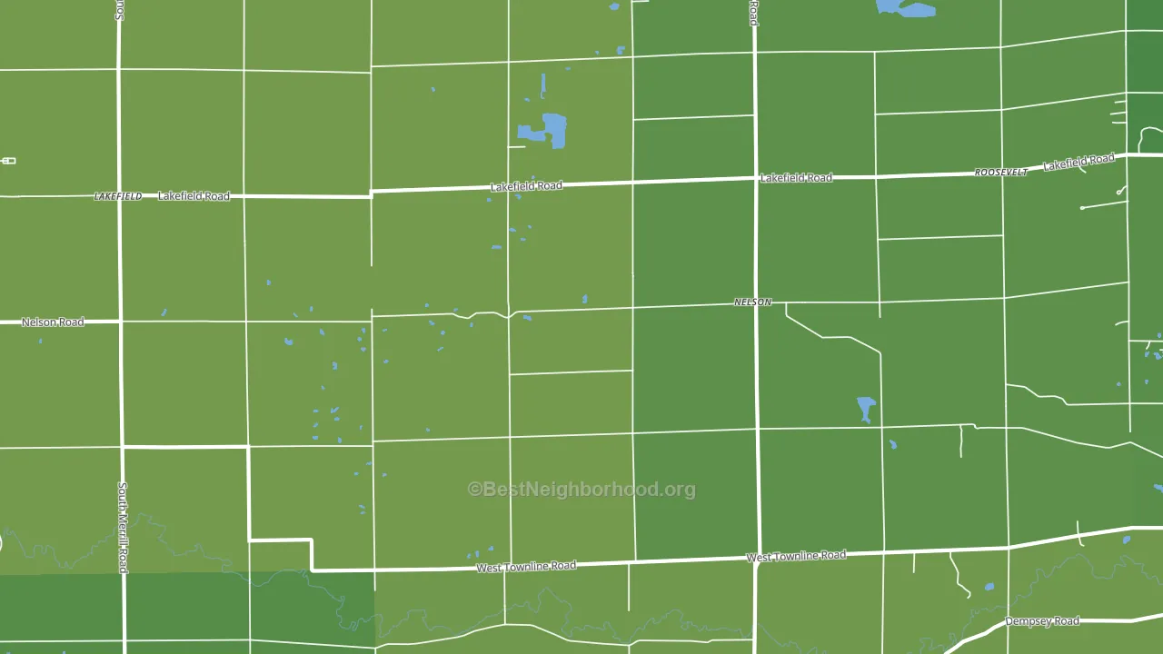 Nelson, MI block-group voter-turnout map