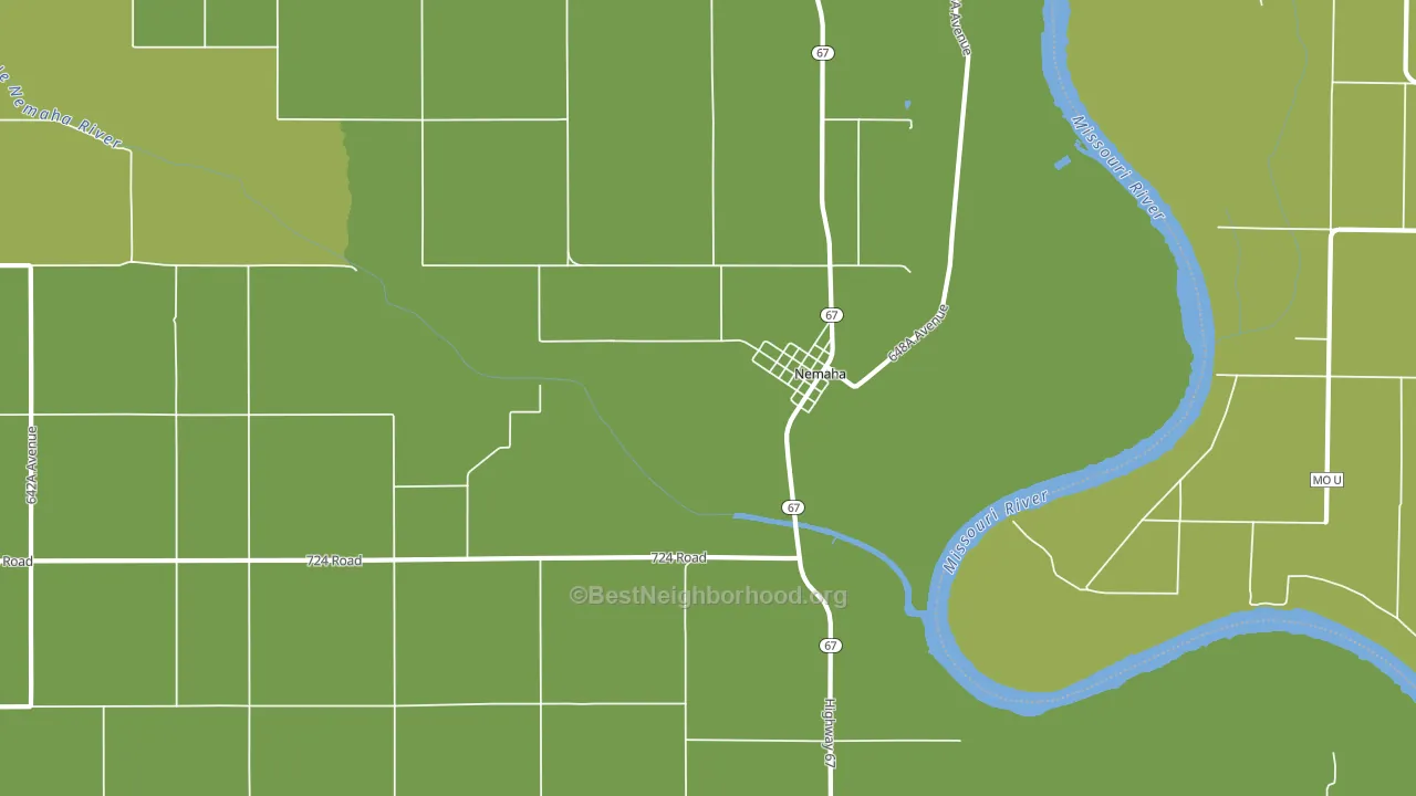 Nemaha, NE block-group voter-turnout map