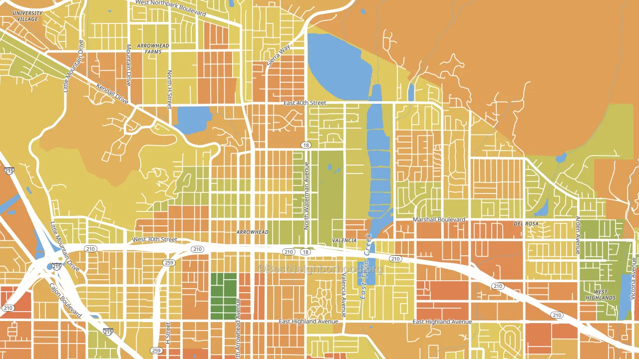 Nena, San Bernardino, CA block-group voter-turnout map