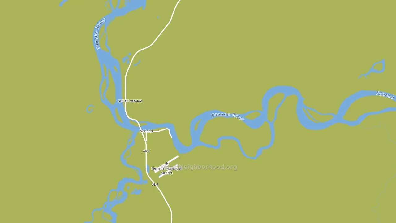 Nenana, AK block-group voter-turnout map