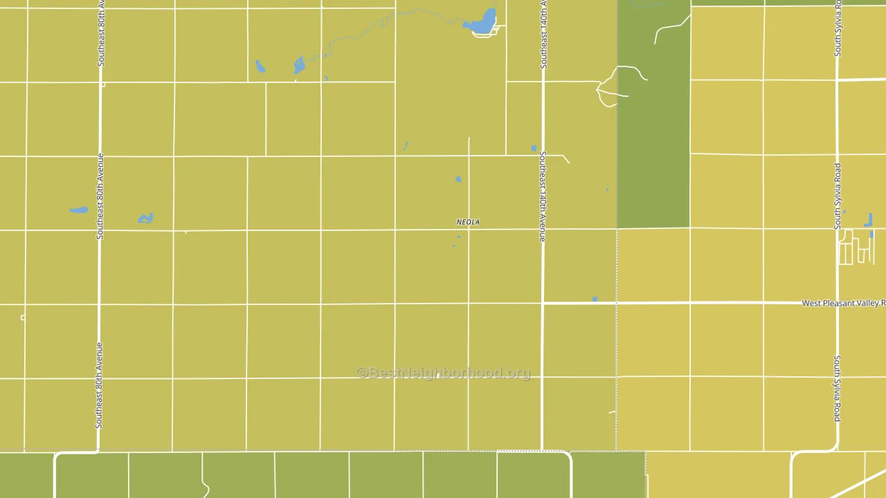 Neola, KS block-group voter-turnout map