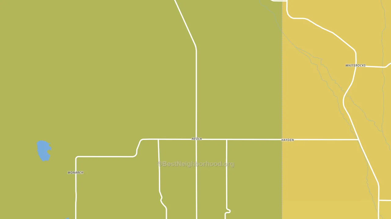 Neola, UT block-group voter-turnout map