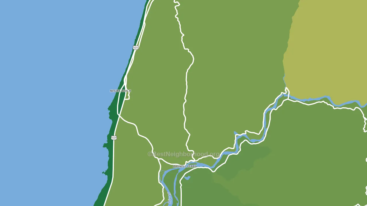 Nesika Beach, OR block-group voter-turnout map