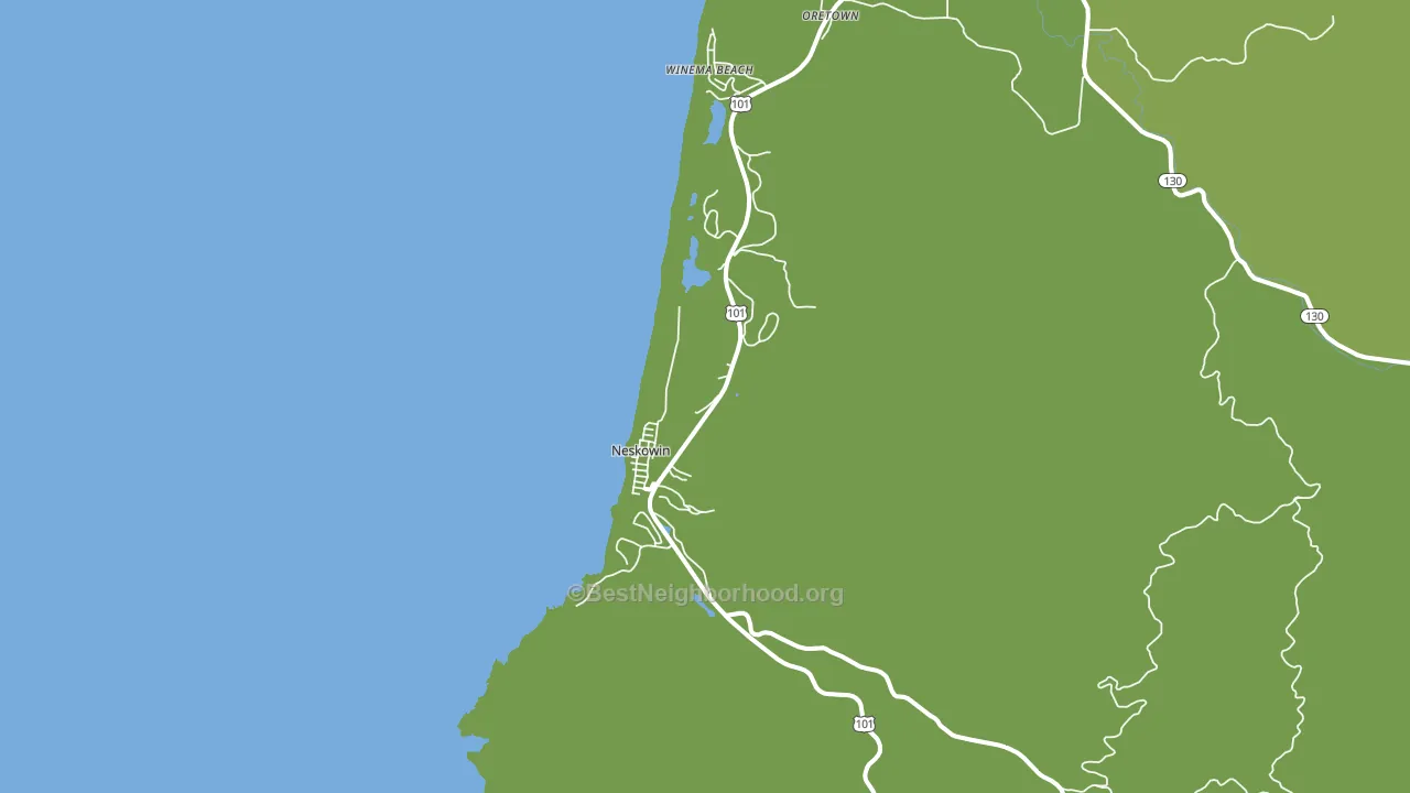 Neskowin, OR block-group voter-turnout map