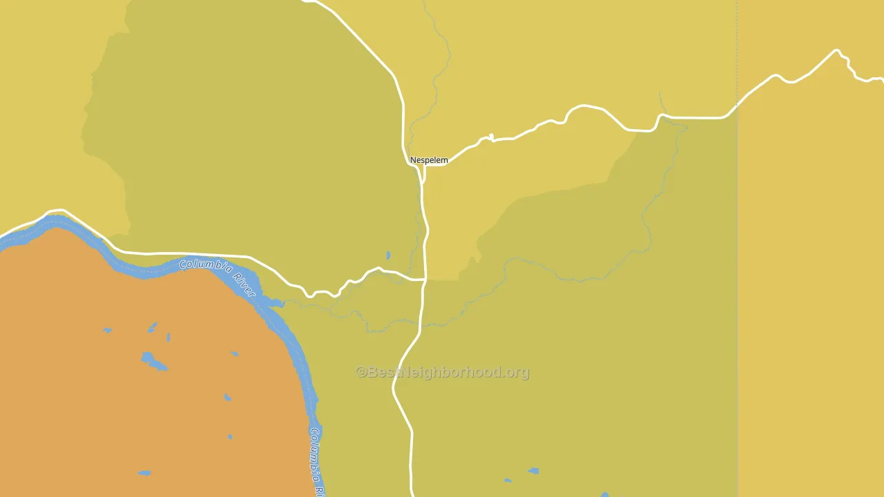 Nespelem, WA block-group voter-turnout map