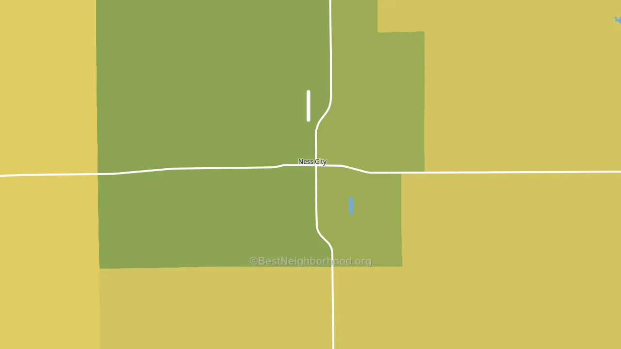 Ness City, KS block-group voter-turnout map