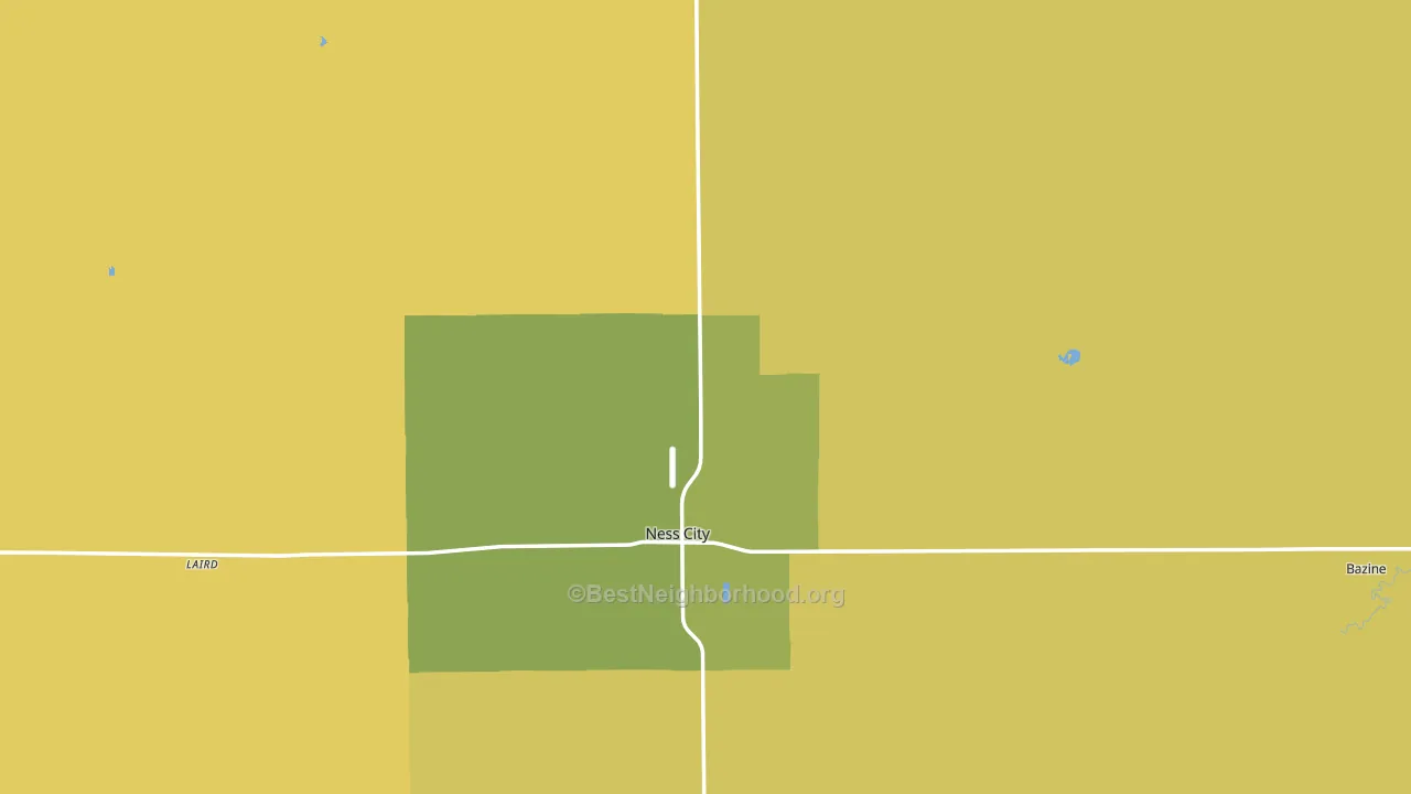 Ness County, KS block-group voter-turnout map