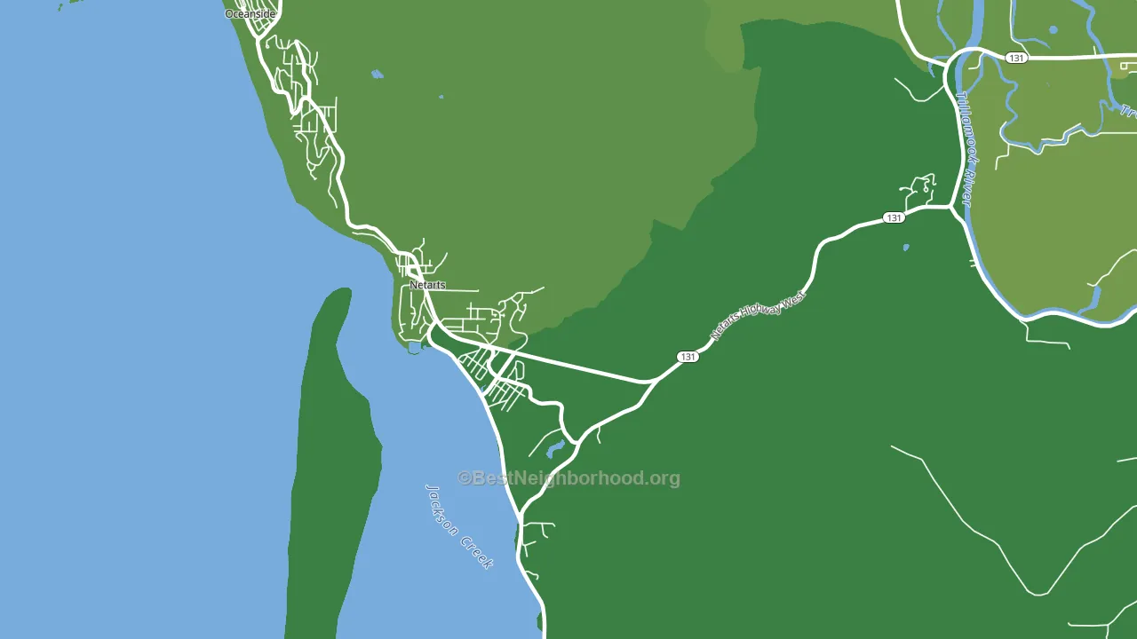 Netarts, OR block-group voter-turnout map