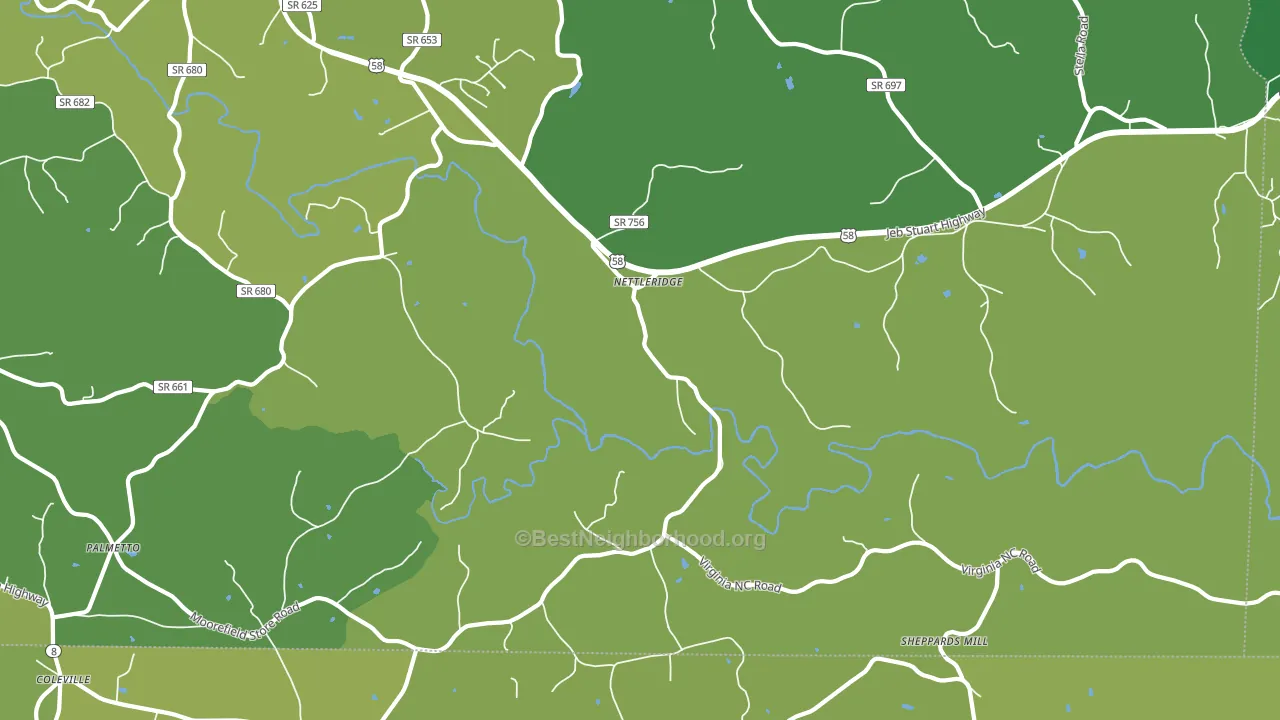Nettleridge, VA block-group voter-turnout map