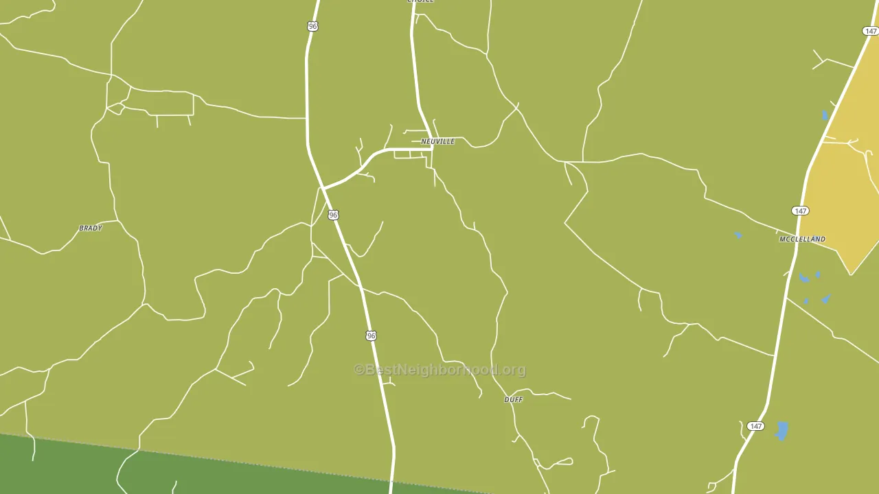 Neuville, TX block-group voter-turnout map