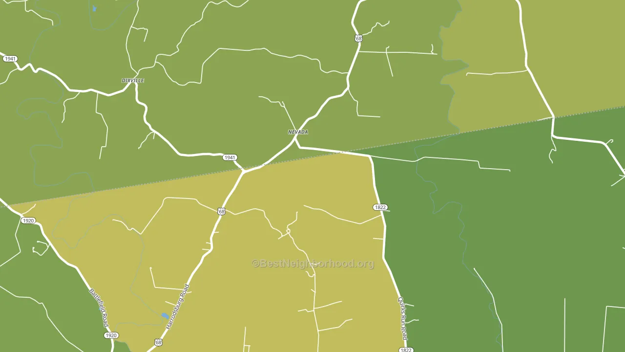 Nevada, KY block-group voter-turnout map