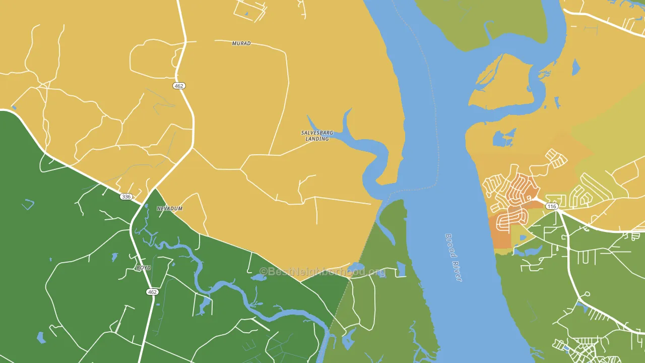 Nevadun, SC block-group voter-turnout map