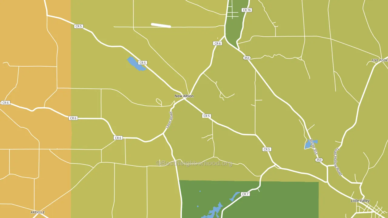 New Albion, NY block-group voter-turnout map