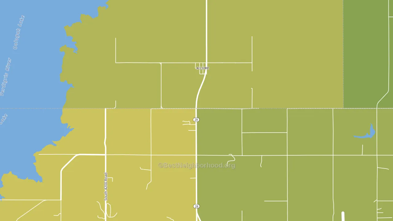 New Alluwe, OK block-group voter-turnout map