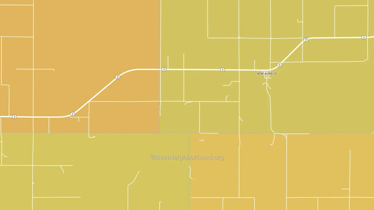 New Almelo, KS block-group voter-turnout map