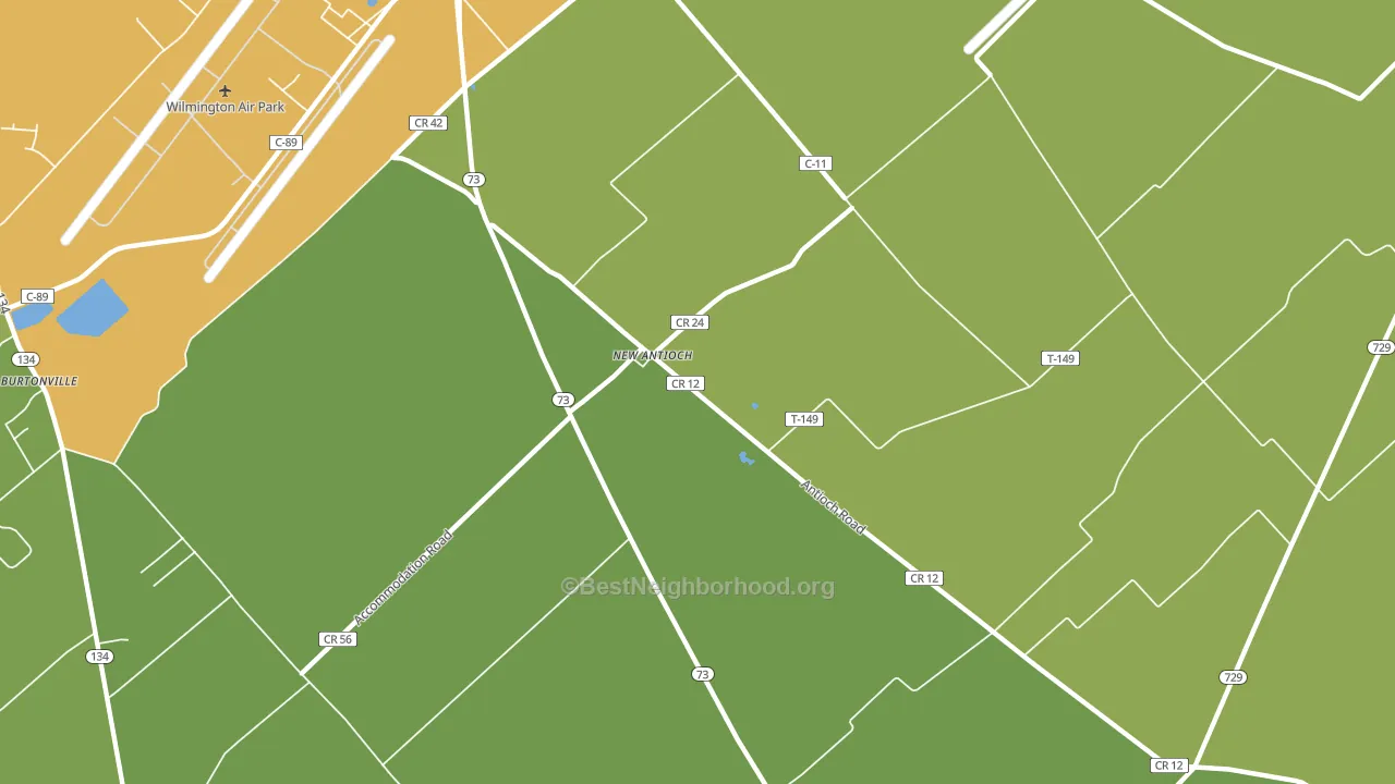 New Antioch, OH block-group voter-turnout map