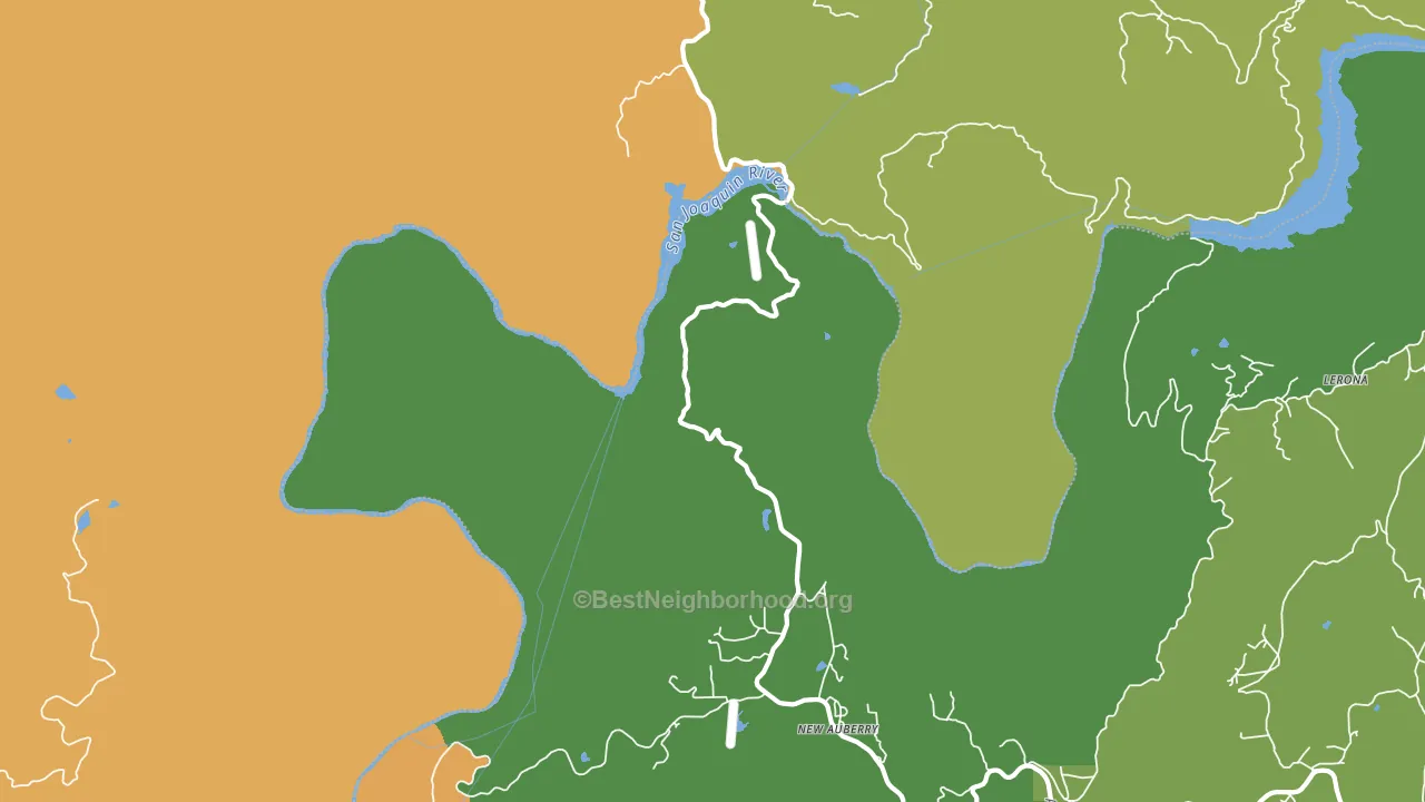 New Auberry, CA block-group voter-turnout map