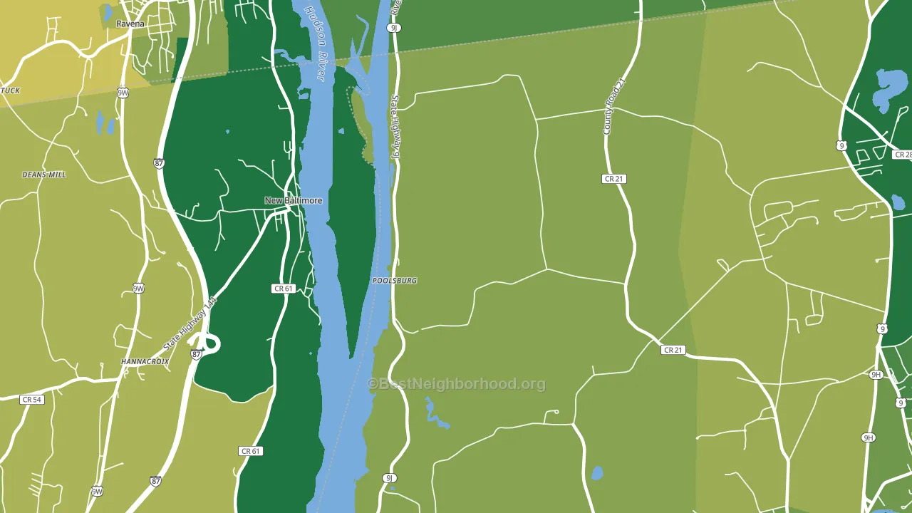 New Baltimore, NY block-group voter-turnout map