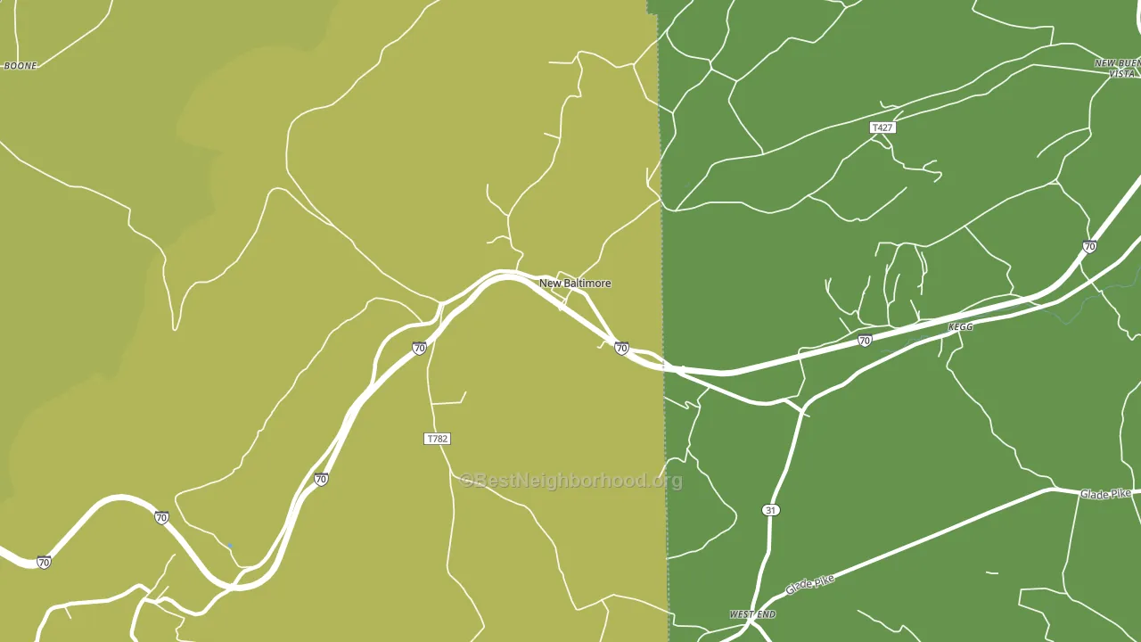 New Baltimore, PA block-group voter-turnout map