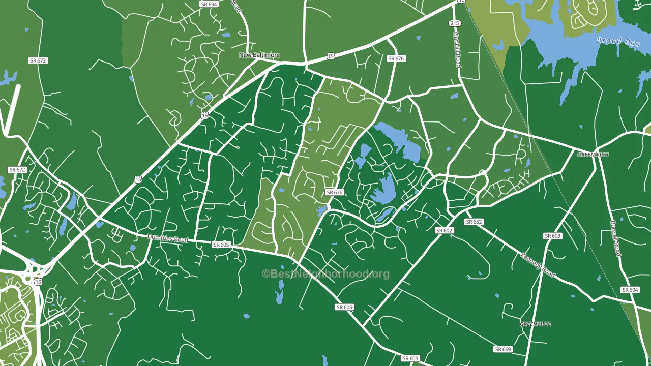 New Baltimore, VA block-group voter-turnout map