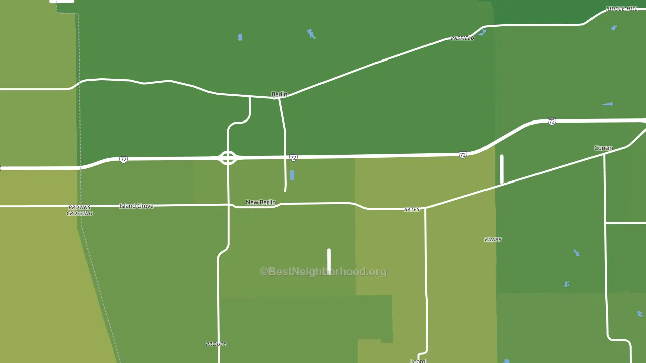 New Berlin, IL block-group voter-turnout map