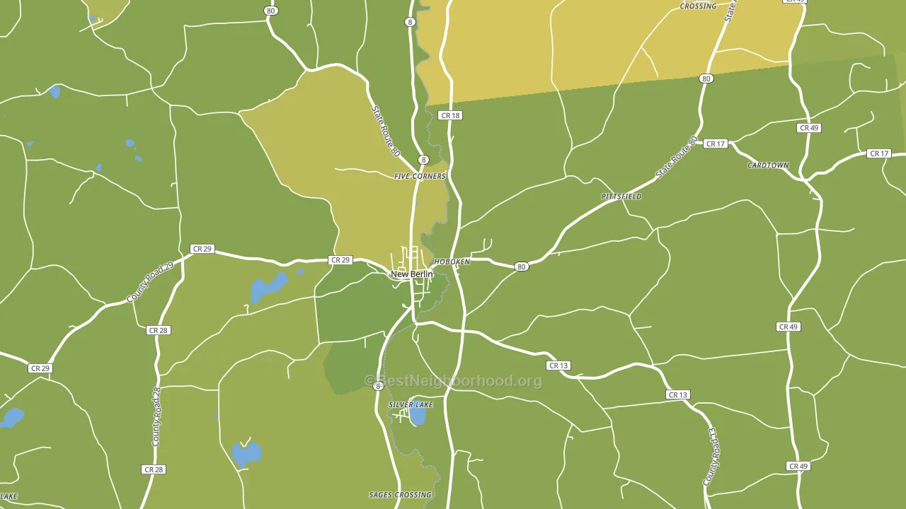 New Berlin, NY block-group voter-turnout map
