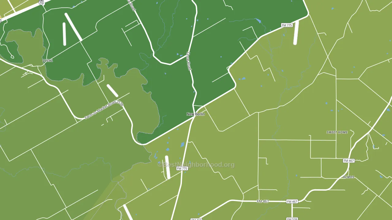 New Berlin, TX block-group voter-turnout map