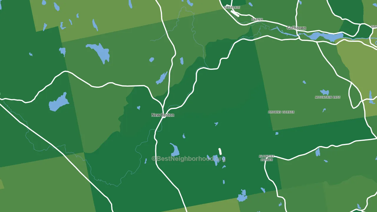 New Boston, NH block-group voter-turnout map