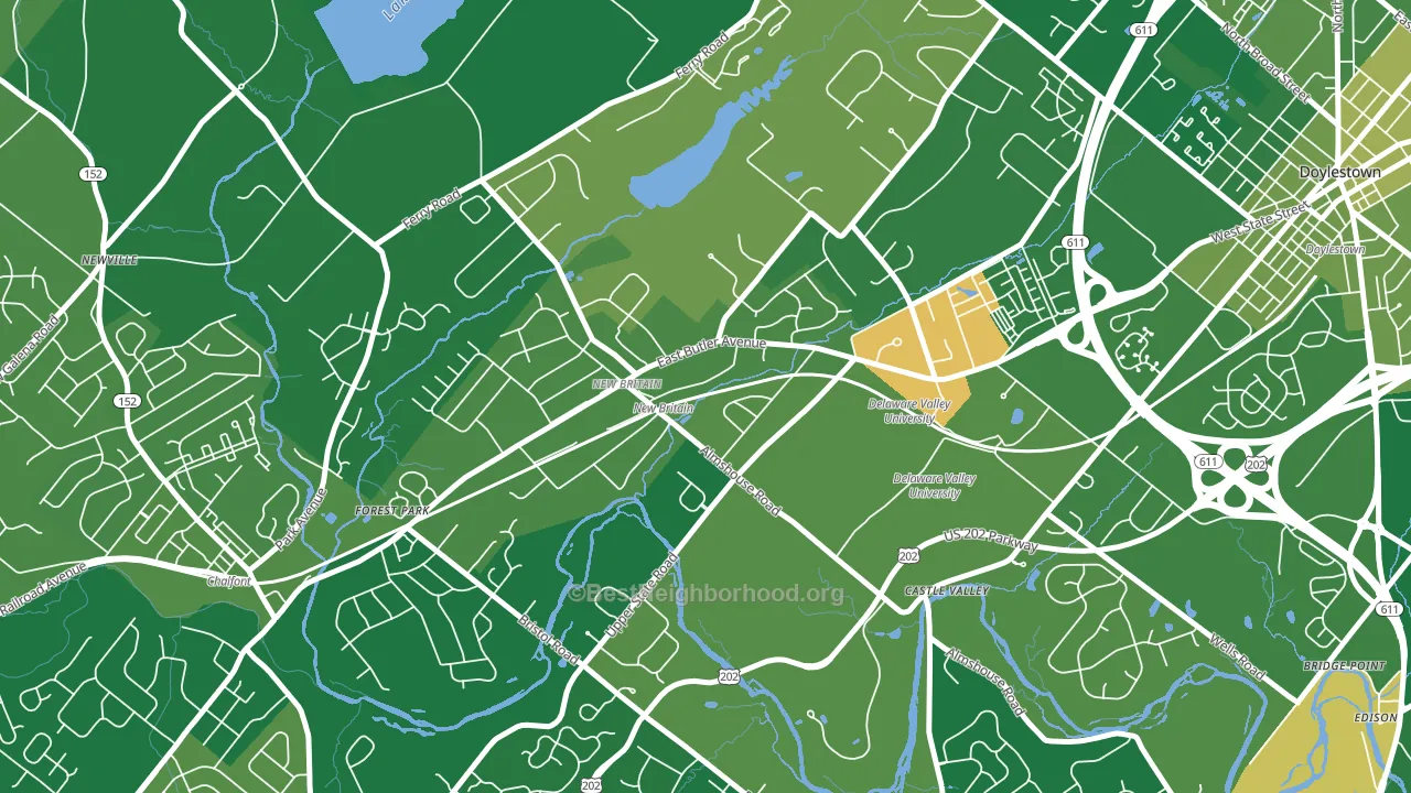 New Britain, PA block-group voter-turnout map