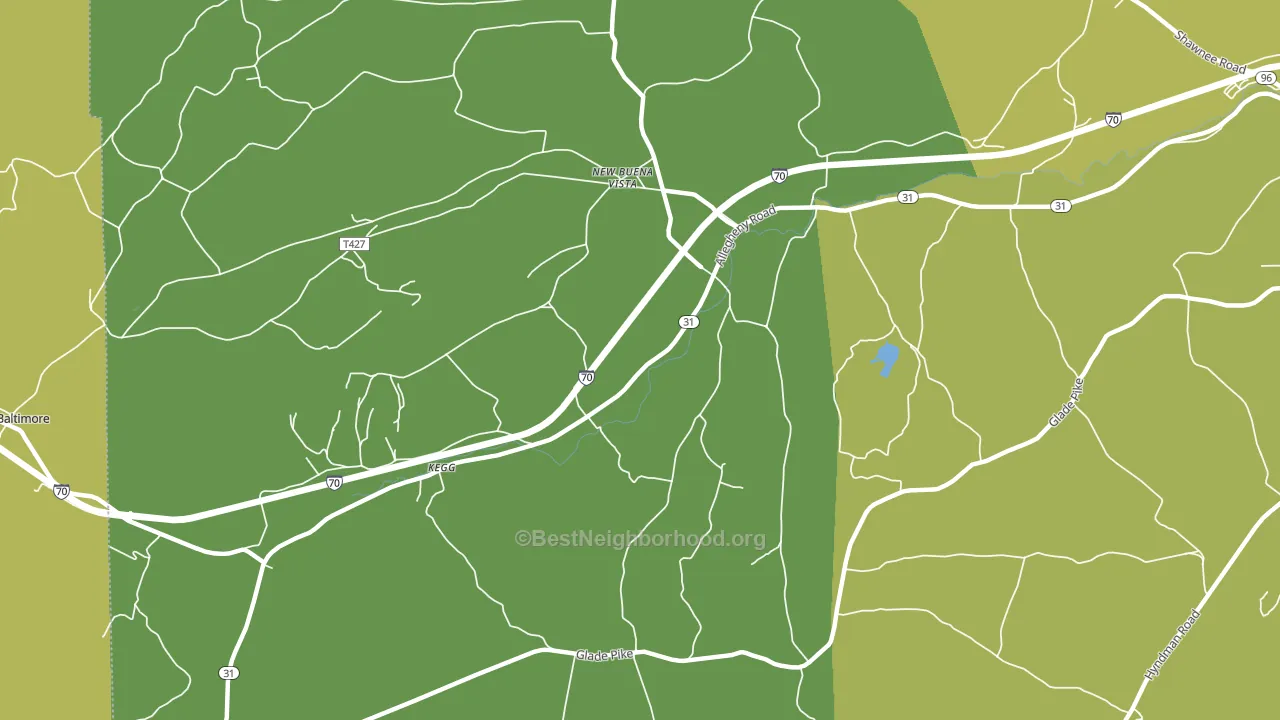 New Buena Vista, PA block-group voter-turnout map