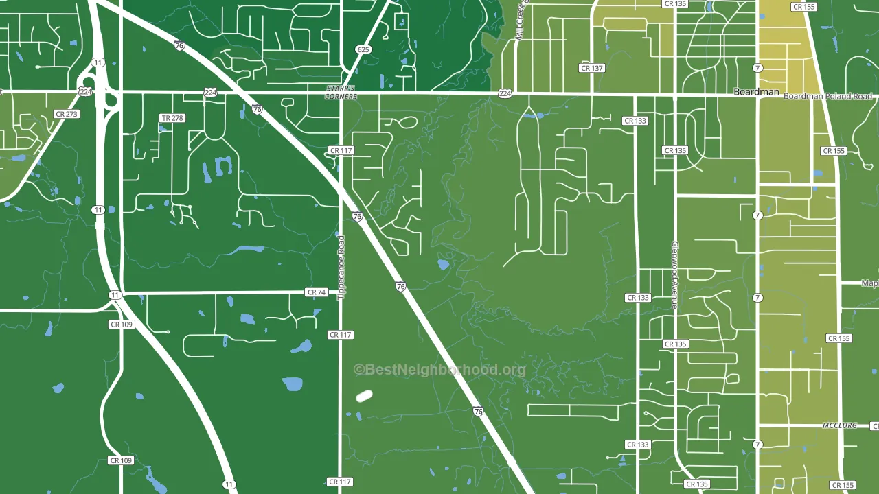 New Buffalo, OH block-group voter-turnout map