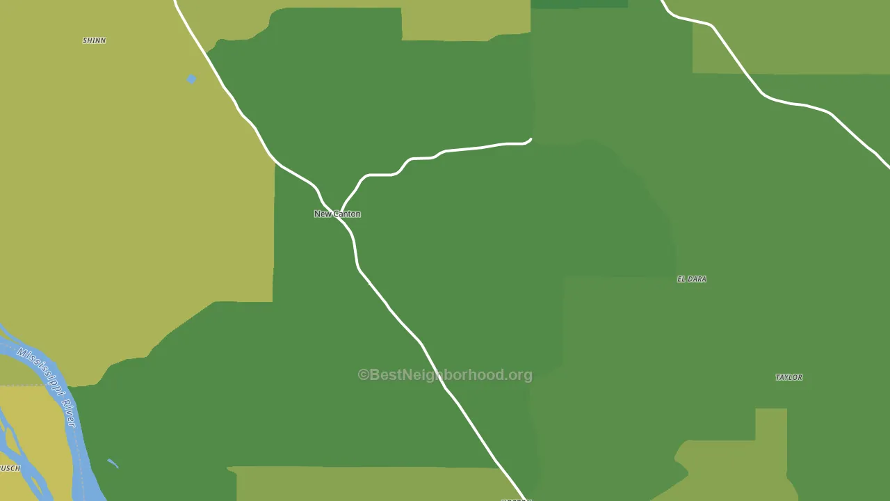 New Canton, IL block-group voter-turnout map