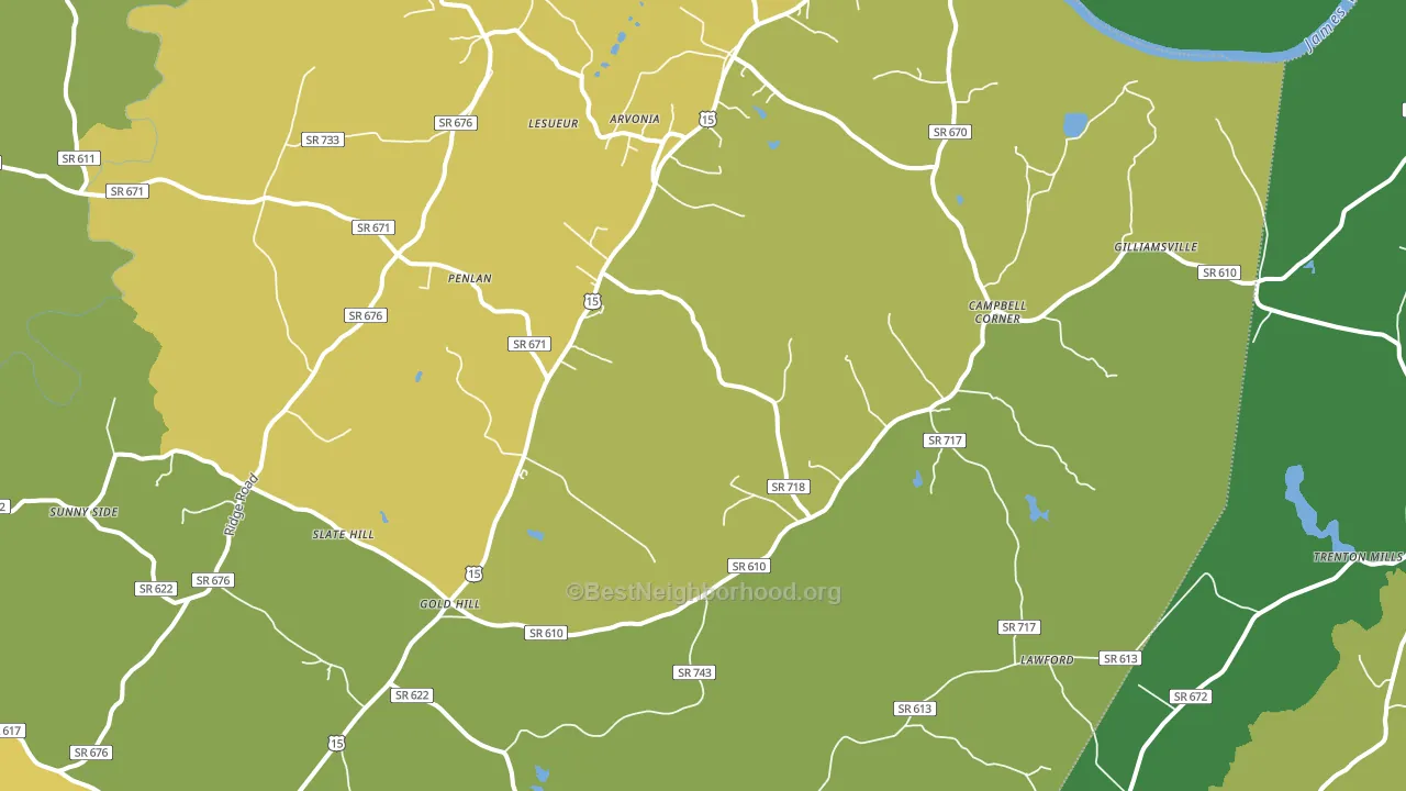 New Canton, VA block-group voter-turnout map