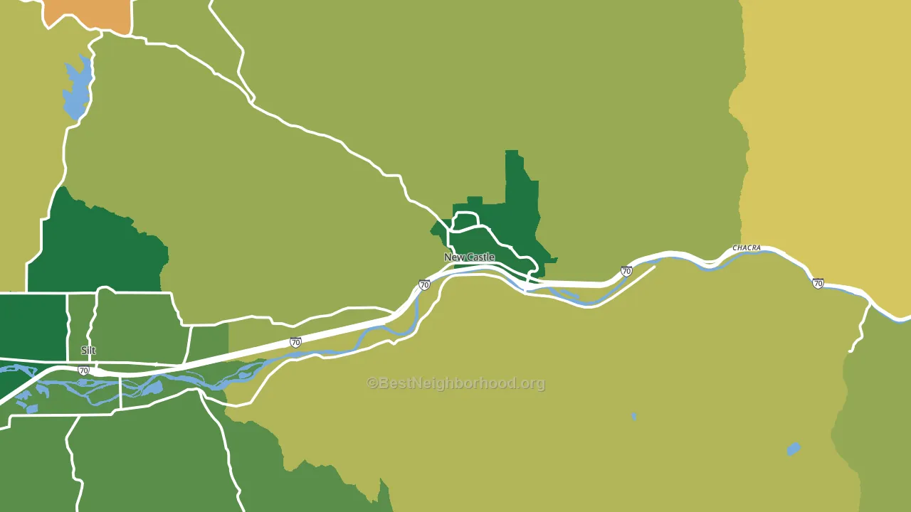 New Castle, CO block-group voter-turnout map