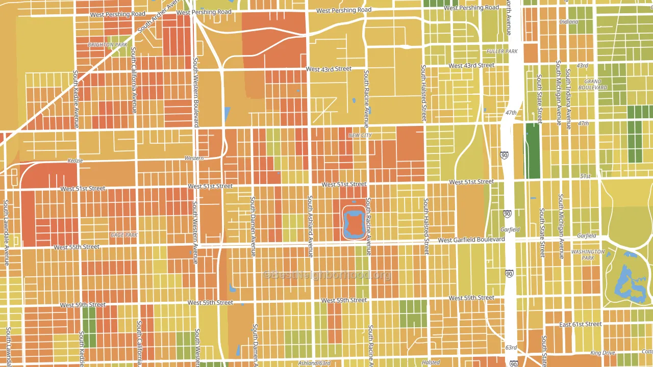 New City, Chicago, IL block-group voter-turnout map