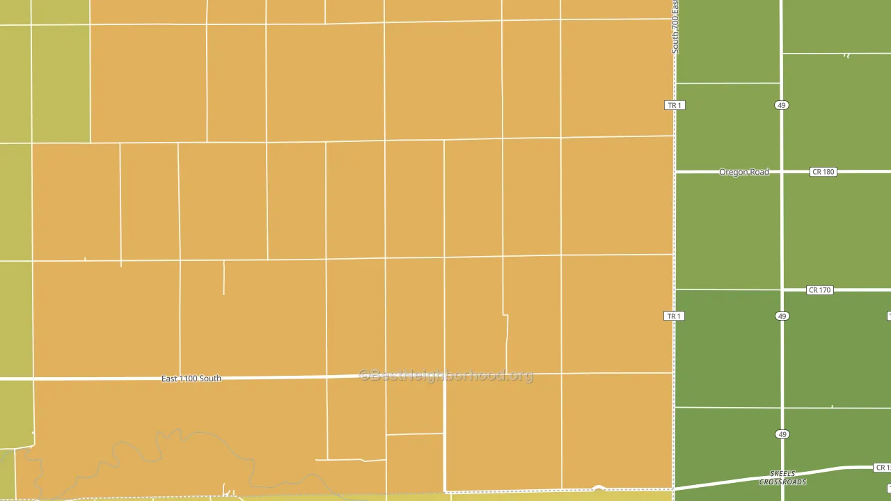 New Corydon, IN block-group voter-turnout map