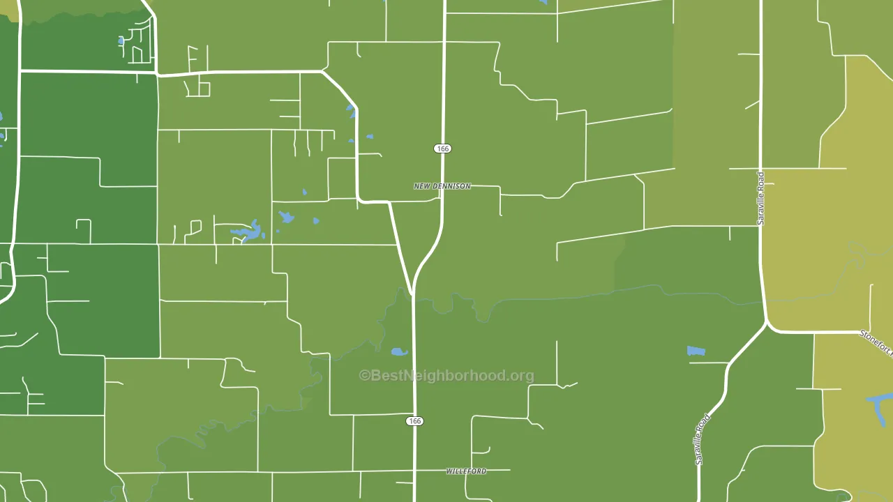 New Dennison, IL block-group voter-turnout map