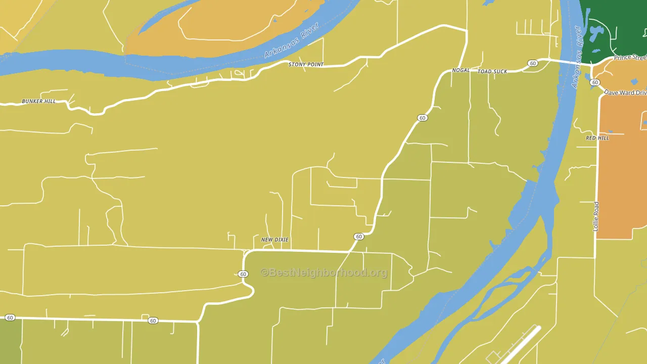 New Dixie, AR block-group voter-turnout map