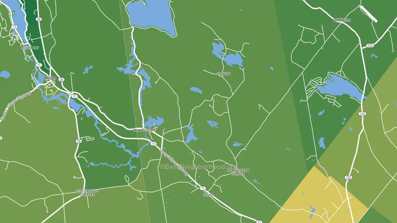 New Durham, NH block-group voter-turnout map