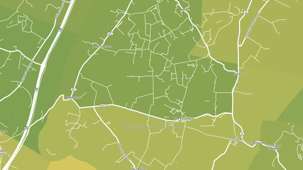 New Enterprise, PA block-group voter-turnout map