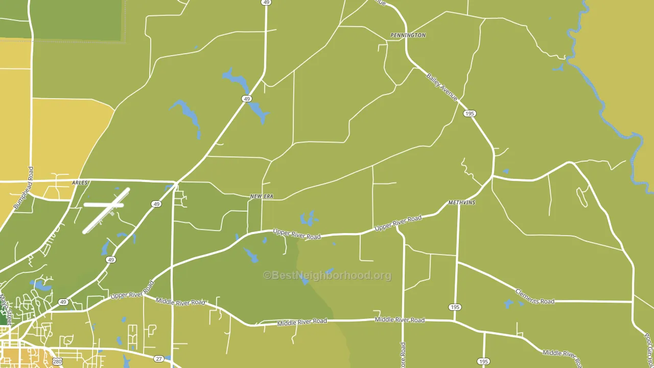 New Era, GA block-group voter-turnout map