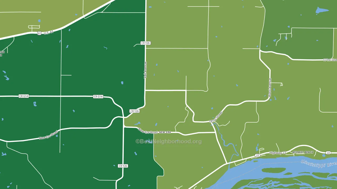New Era, IA block-group voter-turnout map