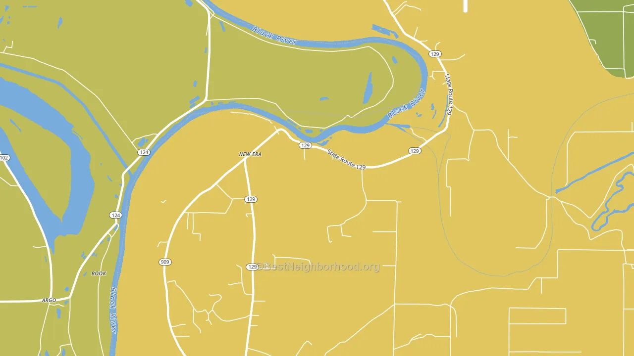 New Era, LA block-group voter-turnout map