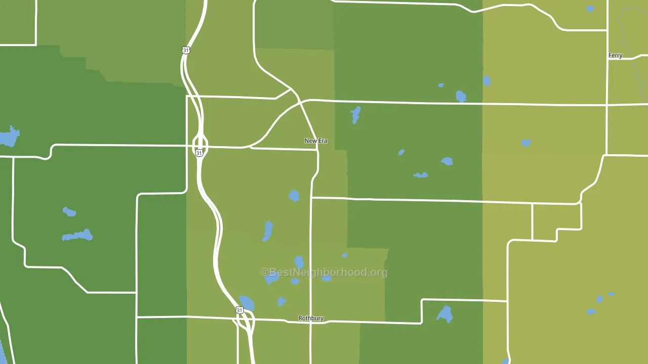 New Era, MI block-group voter-turnout map